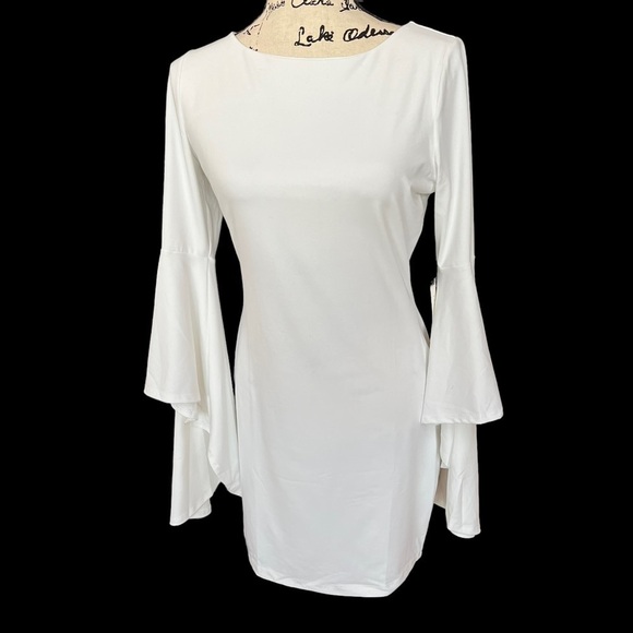 Susana Monaco Dresses & Skirts - Susana monaco Bell sleeve mini dress ladies size large sugar white